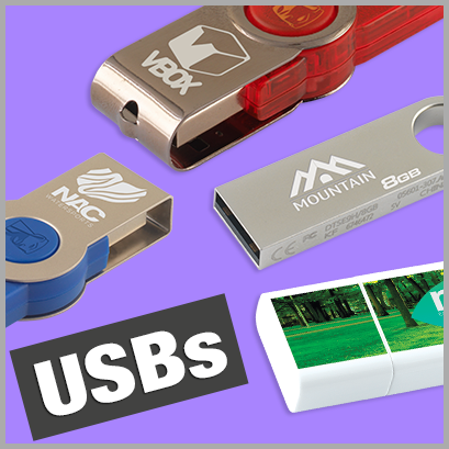 USBs personalised with print